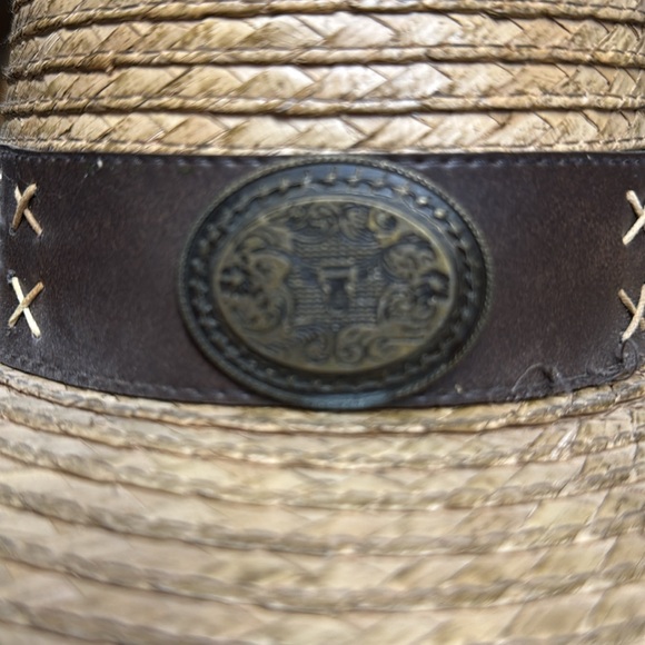 Black Canyon Outfitters Straw Hat OSFM With Beads and Medallion - Picture 11 of 12
